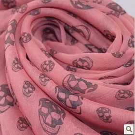 skull ton coffion long scarf
