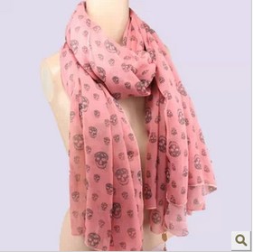 skull ton coffion long scarf