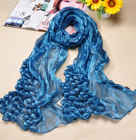 wholesale multicolour silk bubbles scarf
