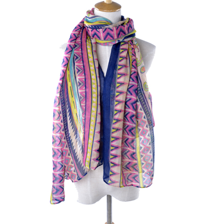 custom fashion ladies long silk scarf