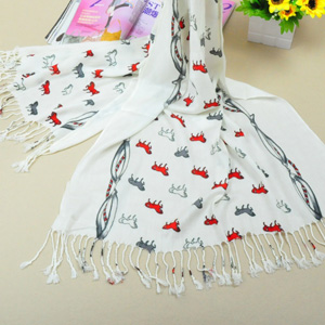 wholesale animal print cotton scarf