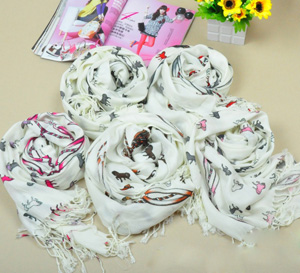 wholesale animal print cotton scarf