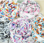 wholesale cheap skull print cotton scarf