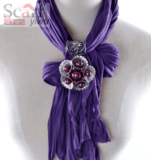 fashion pendant scarf with jewelery