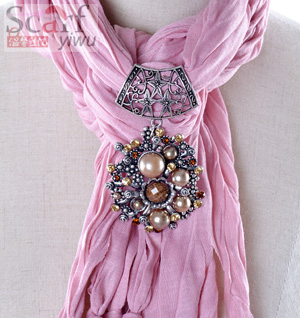 Wholesale Alloy pearl pendant scarves