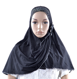 Fashion Muslim Hot Drill Amira Hijab Islamic Scarf