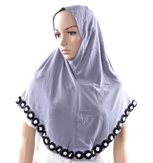 Fashion muslim hijab with flowers