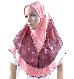 Wholesale embroidery hot drill Muslim headscarf