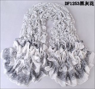 2014 Fashion Ladies Long Custom Printed Viscose Scarf