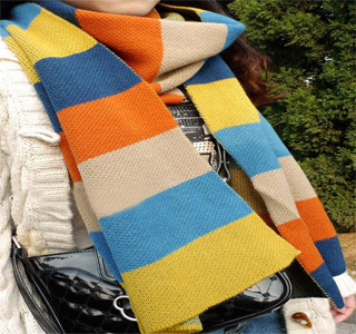 Knitting wool color stitching color scarf