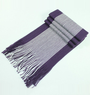 Knitted wool scarf men