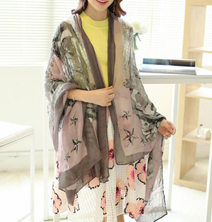 Womens voile scarfs fashionable