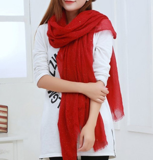 Solid color silk scarves