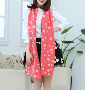 Polka dot scarves