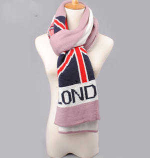 Wholesale british flag wool scarves