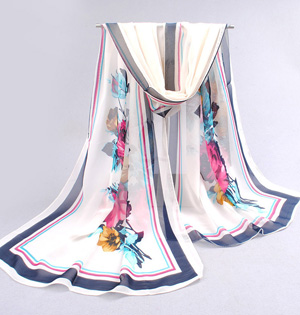 Wholesale chiffon flowers scarves