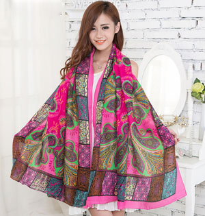 Wholesale printed cotton scarves