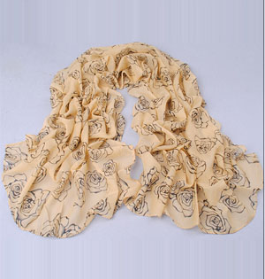 Silk chiffon scarves for women