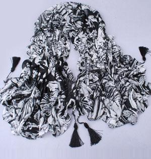 Skull long silk scarf wholesale