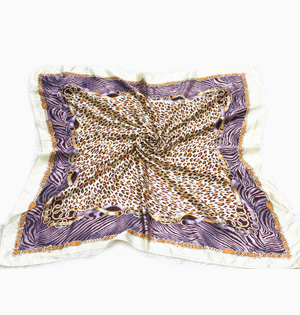 Silk scarf leopard print