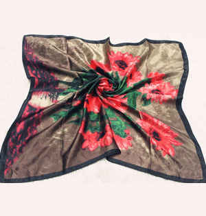 Silk head scarves for women