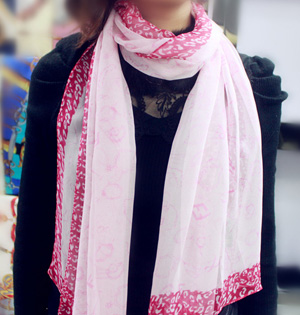 Ivory silk scarf wholesale
