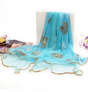 Plain silk chiffon scarves