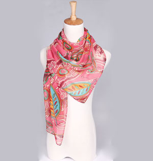 Wholesale silk chiffon scarf long