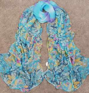 Chiffon flower scarf wholesale