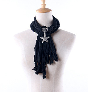 Starfish Rhinestone women pendant scarves