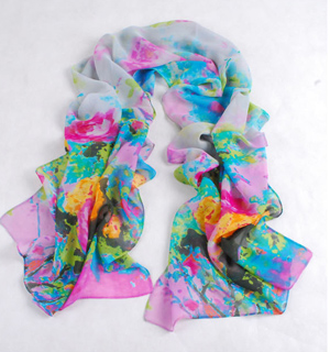 Wholesale flower print chiffon scarf