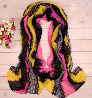 Classic vertical stripes long scarf wholesale
