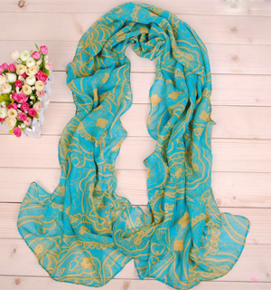 Plants flower print scarf wholesale