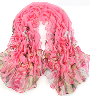 Big butterfly Voile cotton scarves wholesale