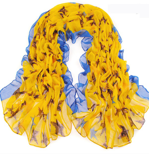Star Print Scarf wholesale female models