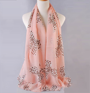 Bow Print scarves wholesale female models