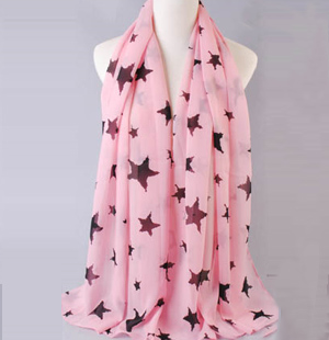 Star glitter velvet chiffon scarves wholesale