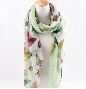 Wholesale Camouflage multicolored butterfly lady scarf