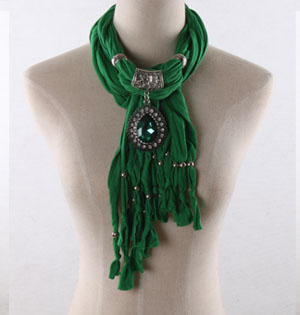 Green pendant scarves wholesale