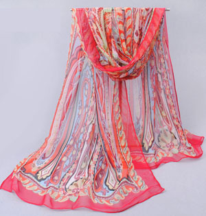 Temperament silk georgette long scarf wholesale
