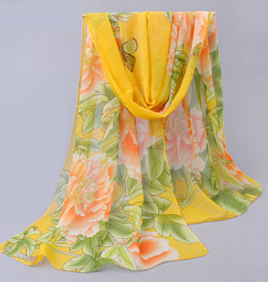 Peony Silk scarves wholesale