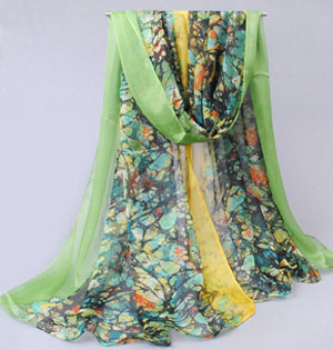 Butterfly embellishment printed scarves wholesale