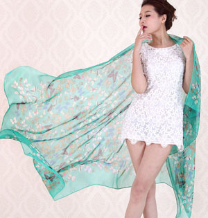 Wholesale Butterflies fluttering dotted scarf shawl
