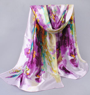 Light ink Digital printed scarves wholesale