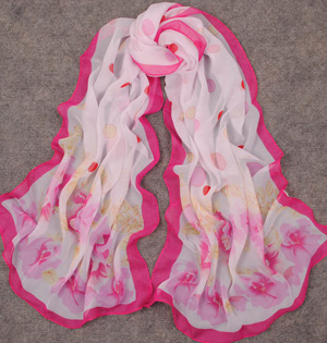Wholesale Fashion Flower Dot Scarf