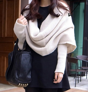 Sleeve knit scarf female shawl scarf wholesale