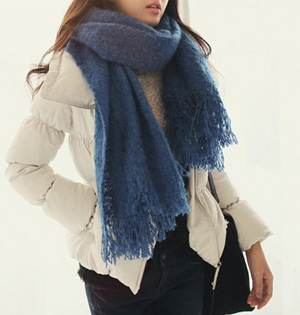 Hollow fringed scarf shawl for women