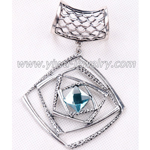Scarf accessories sapphire pendant