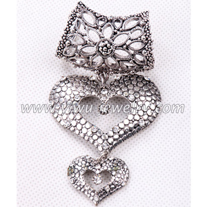 Heart shaped necklace parts and accessory