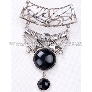 Rhinestone silver pendant scarf accessories